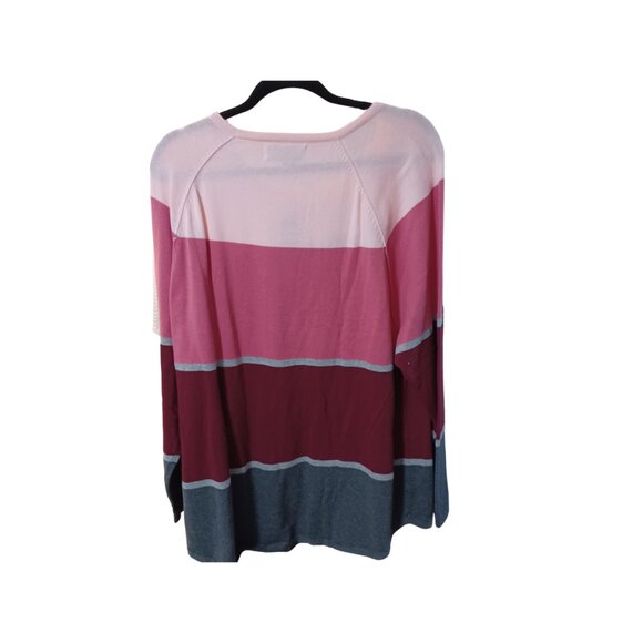 NWT Karen Scott Color-block Sweater, Size XXL - Picture 2 of 2